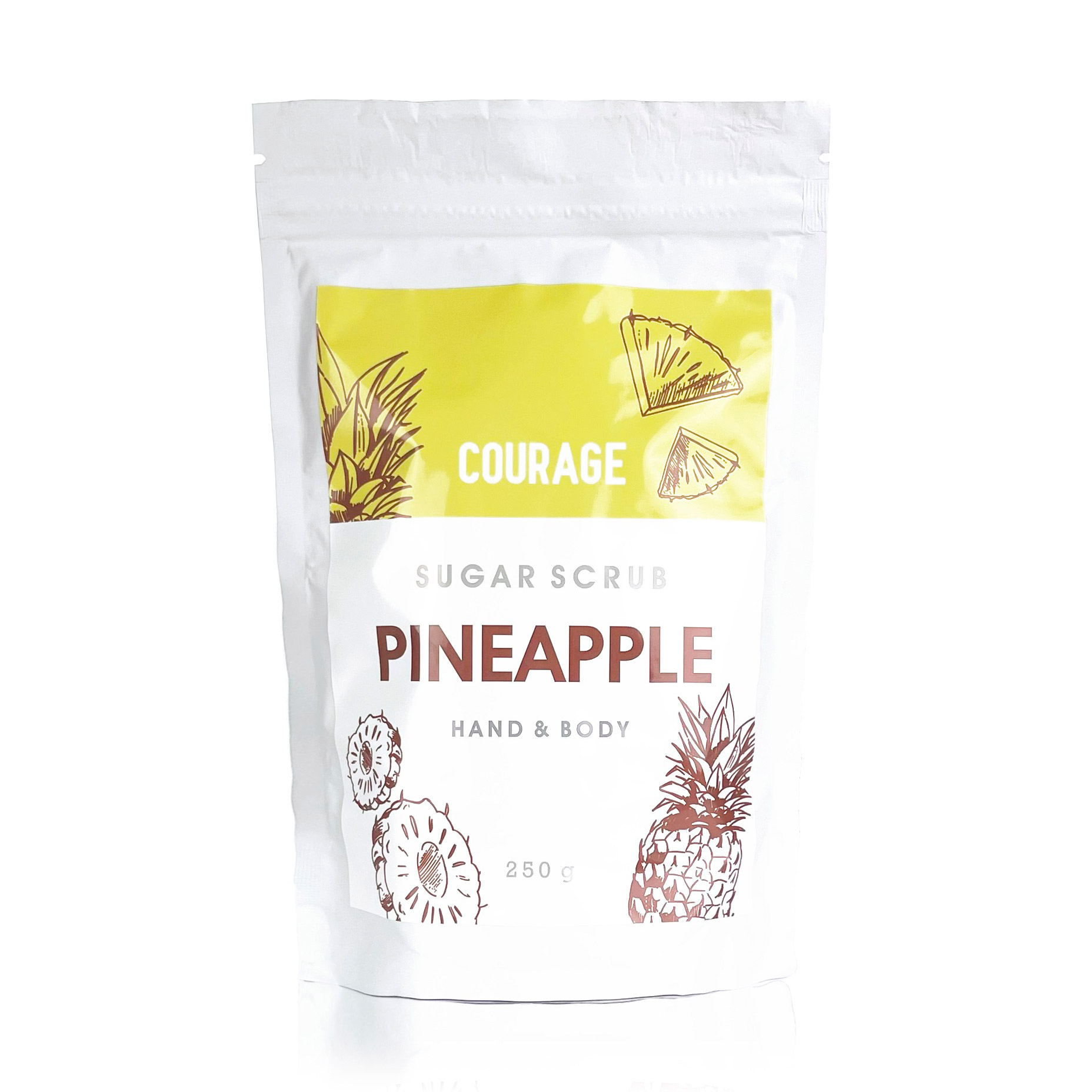 Цукровий скраб для тіла Courage Pineapple Hands &amp; Body Sugar Scrub Ананас, 250 г